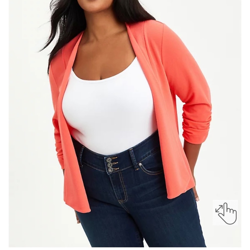 Drape Front Coral Blazer from Torrid